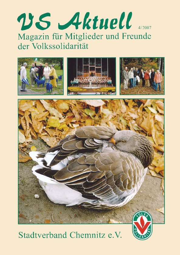 VS Aktuell 4/2007 Magazin für Mitglieder und Freunde der Volkssolidarität Chemnitz