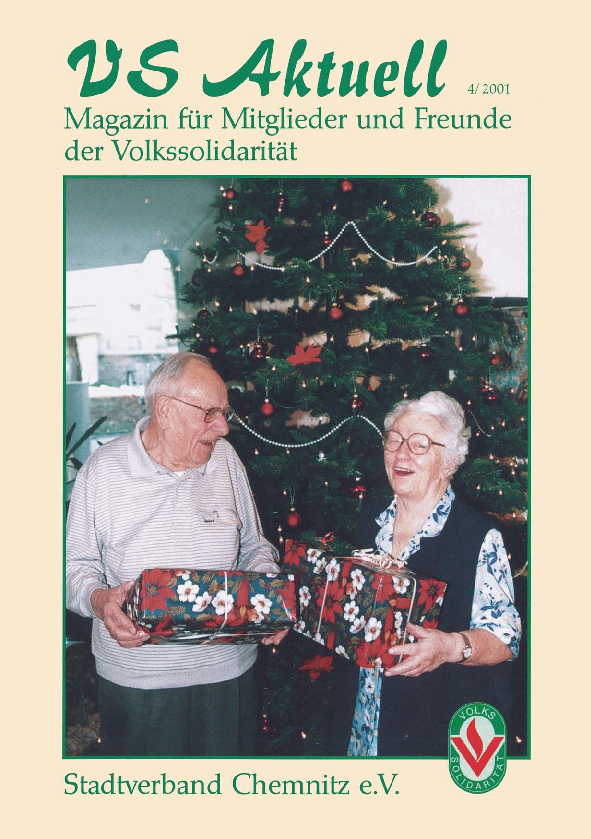 VS Aktuell 4/2001 Magazin für Mitglieder und Freunde der Volkssolidarität Chemnitz