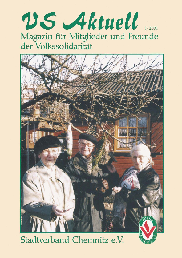 VS Aktuell 1/2001 Magazin für Mitglieder und Freunde der Volkssolidarität Chemnitz