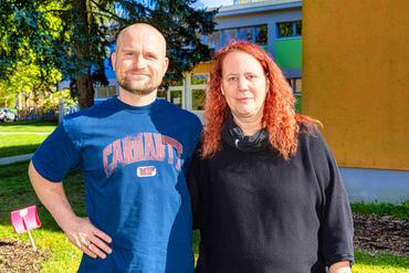 Auf diesem Bild ist die Ehrung von Frau Zohles zu sehen.