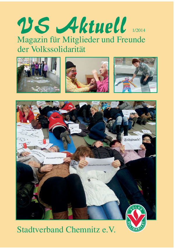 VS Aktuell 1/2014 Magazin für Mitglieder und Freunde der Volkssolidarität Chemnitz